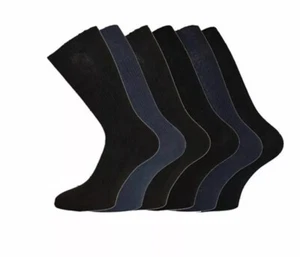 Mens 100% Cotton Soft Diabetic Non Elastic Big Foot Socks Gentle Grip UK 11-14 - Picture 1 of 4