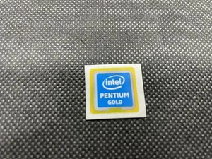 INTEL PENTIUM GOLD Sticker LOGO Aufkleber Intel inside Badge Label Decal Blue - Afbeelding 1 van 12