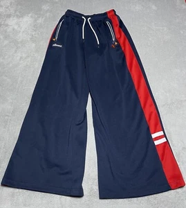 Ellesse Pants Womens 6 Blue Peago Poly Wide Leg Activewear Striped Side - Picture 1 of 9