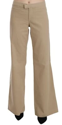 Pantalones acampanados JUST CAVALLI beige algodón cintura media s. IT42/US8/M PRECIO DE VENTA SUGERIDO POR EL FABRICANTE $300 Foto 1 de 4