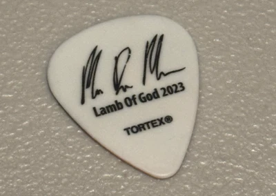LAMB OF GOD MARK MORTON SIGNATURE GUITAR PICK 2023 TOUR ELMO ON FIRE PLECTRUM - Image 1 of 2