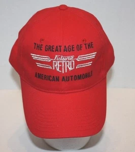 NEW RED "THE GREAT AGE OF THE FUTURE RETRO AMERICAN AUTOMOBILE" Baseball Hat  - Picture 1 of 6