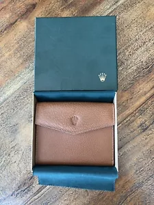 Rolex Brown Leather Wallet - Picture 1 of 4