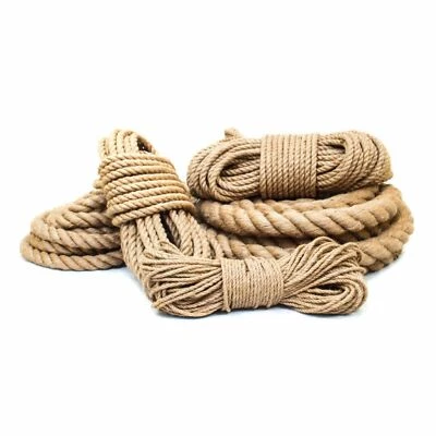 DQ-PP CORDA DI IUTA 14mm-16mm Fibra Naturale Fatta di Canapa Juta, naturale impregnata