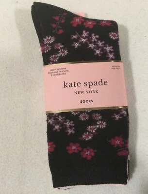 Kate Spade New York Womens Crew Socks 3 Pack, OS Multi-Color - Изображение 1 из 4