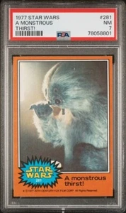 1977 Topps STAR WARS Card #281 A Monstrous Thirst! PSA 7 NM - Picture 1 of 2