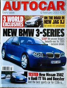 AUTOCAR MAGAZINE 12-FEB-03 - Nissan 350Z, Porsche Boxster 2.7, Audi TT V6 DSG - Picture 1 of 6