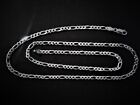 Sterling Silver 925 Figaro Chain - Italy - Length 60 cm (24 inches) - Width 4 mm
