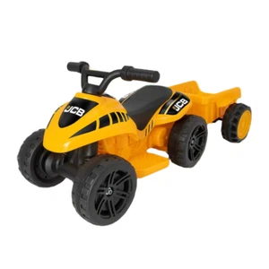 JCB Battery Operated Mini Quad Ride-On with Trailer | 6V Electric Toy for Kids - Picture 1 of 12