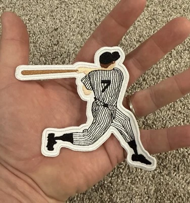 Camiseta deportiva Mickey Mantle 7 New York Yankees hierro/coser parche bordado RARA Foto 1 de 2