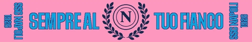 SCIARPA UFFICIALE NAPOLI SEMPRE AL TUO FIANCO modello jaquard mediopesante ROSA - Immagine 1 di 1