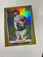 2014 Bowman Chrome R.J. Alvarez Angels Gold Refractor 13/50 BCP21 LA ANGELS
