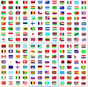 World Flag Stickers Different Country Flag Stickers Flags of the World Country F - Picture 1 of 12