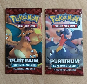 Pokemon TCG - Puste pakiety boosterów -Platinum Supreme Victors (Charizard/Garchomp) - Zdjęcie 1 z 4