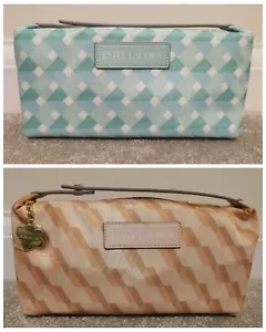Estée Estee Lauder Zipper Cosmetics Bag Peach Travel Makeup Bag Pencil Case New - Picture 1 of 16
