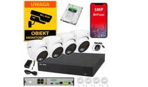 Home Office Security 4 IP Cameras Set PoE Monitoring 5MP 2TB Drive Motion Detect - Picture 1 of 11