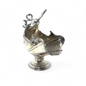 Antique Silver-Plated Sugar Scuttle with Scoop - Bild 1 von 5