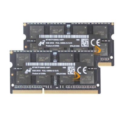 16GB Micron 2x 8GB DDR3L 1866MHz PC3L 204PIN SO-DIMM Memory 2Rx8 laptop RAM CL13 - Image 1 of 4