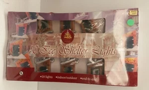 Vintage "Gone Ice Fishing" Ice Shelter Christmas Light String of 10 Lights- NEW - Picture 1 of 2