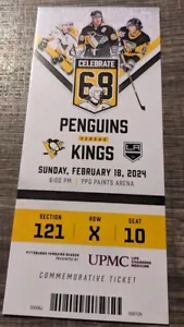 Jaromir Jagr Jersey Retirement Commemorative Ticket February 18, 2024 Pens vs LA - Picture 1 of 3