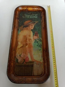 vassoio originale vintage litho 1916 Coca Cola Elaine - Imagen 1 de 13