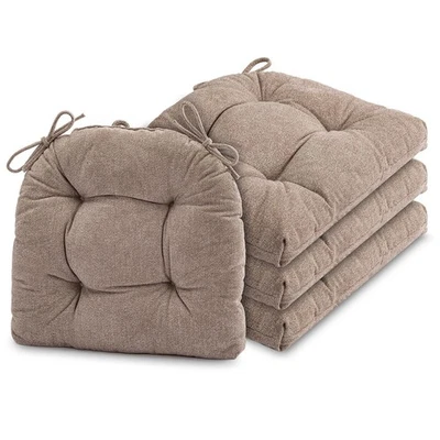 Juego de 4 cojines de silla para sillas de comedor, cocina acolchada texturizada y antideslizante... Foto 1 de 4