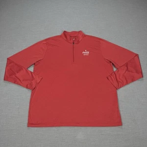 Coca Cola Jacket Mens XXXL Red Polyester 1/4 Zip Mock Neck Performance Workwear - Picture 1 of 8