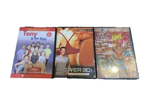 Tony and the Kids, Power 90 Sweat 5-6, Yoga Booty Ballet Live Light & Easy DVDs - Picture 1 of 4