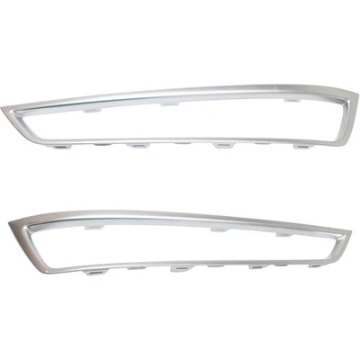Left and Right Side Outer Grille Trim Set For 2010-2013 Acura MDX Silver Foto 1 de 4