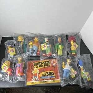 Sealed 2000 Simpsons Burger King Kids Toys Complete Set of 10 w/ Promo Comic - Bild 1 von 12