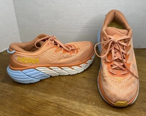HOKA One One Gaviota 4 Women’s Shoes Sz 11B Running Stability Orange/Blue/White - Picture 1 of 24
