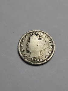 1906 Liberty "V" Nickel 5 Cents - Picture 1 of 2