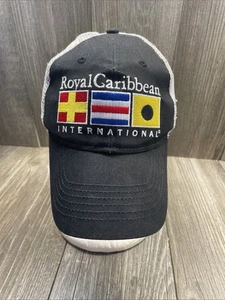 Royal Caribbean International RCCL Hat Cap Adjustable Trucker Hat Black White - Picture 1 of 11