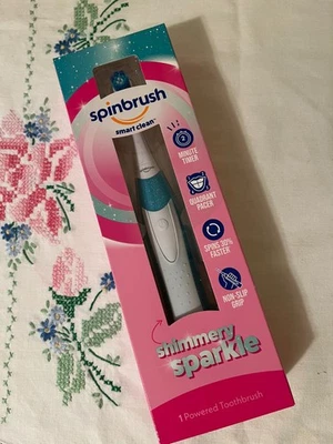 Escova de dentes Spinbrush Smart Clean cintilante cintilante cerdas macias bateria NOVA - Imagem 1 de 4