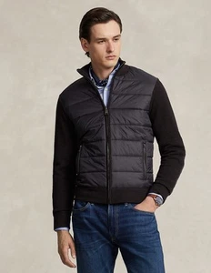 Polo Ralph Lauren Mens Wool Blend Hybrid Quilted Full Zip Mock Neck Sweater XXL - Picture 1 of 4