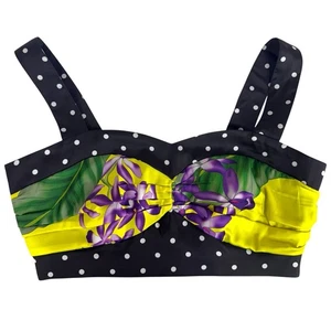 Guess Satin Crop Top Größe L Farbe Pop Jungle Mehrfarbig - Bild 1 von 8