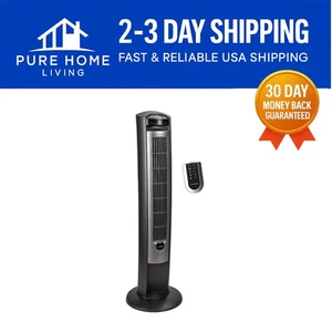 42'' Bladeless Oscillating Tower Fan with Remote for Quiet Bedroom Cooling - Picture 1 of 11