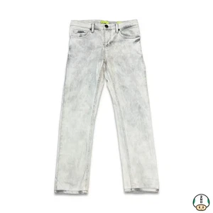 Versace Jeans Uomo 31x28 Bianco Slim Fit Gamba Dritta Lavaggio Acido Vita Bassa Denim - Foto 1 di 8