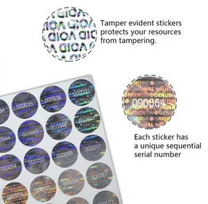 100 pegatinas holograma de seguridad con números de serie garantía nula si se quita la etiqueta - Imagen 1 de 6