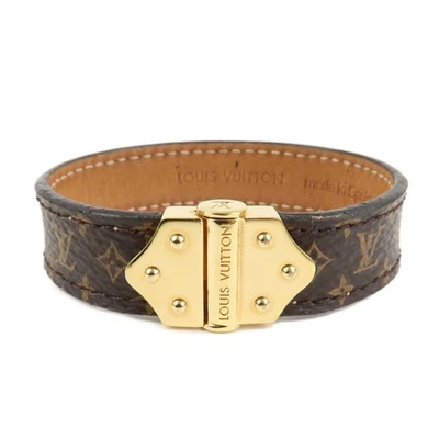 Auténtico Brazalete Louis Vuitton Monograma Espíritu Dorado HDW M6689 Usado Envío Gratis Foto 1 de 4