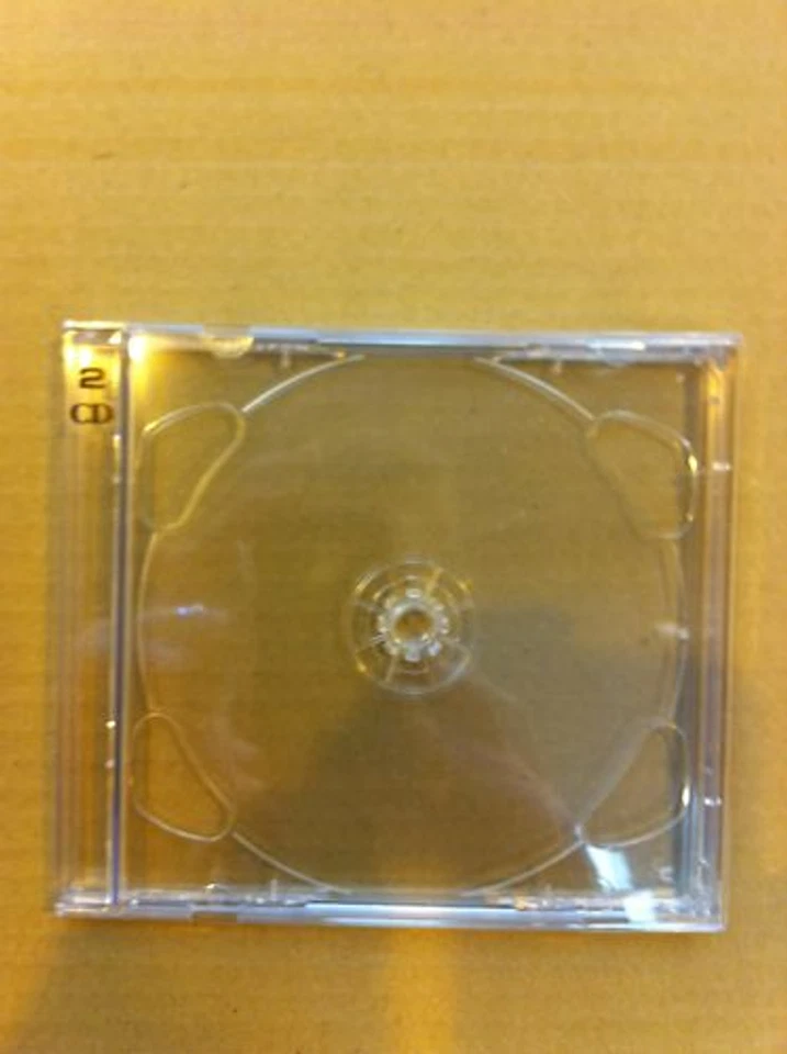 50 BRILLIANT BOX DOUBLE CD CASES + CLEAR TRAYS +FREE24H - Image 1 of 1