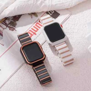 Correa iWatch de cerámica de lujo con estuche para Apple Watch Series 9 8 7 6 5 SE - Imagen 1 de 11