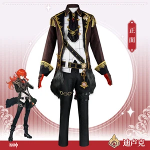 Gioco Genshin Impact Diluc Ragnvindr costume cosplay vestito unsex set completo - Foto 1 di 7