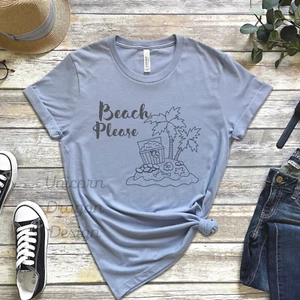 Beach Please Shirt, Beach Life Shirt, Beach Shirt, Summer Shirts for women - Picture 1 of 66