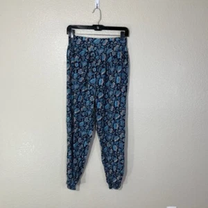 Rebecca Taylor La Vie Bette Fleur Jogger Pants Blue Floral Anthropologie Small S - Picture 1 of 6