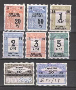 Germany Lower Saxony set of court revenues 1969 fiscal Stempelmarken - Picture 1 of 1