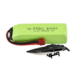 1 pieza 4S 14.8V 3200mah 30C batería Lipo con enchufe en T para modelo de barco de radiocontrol FT010 FT011 - Imagen 1 de 6