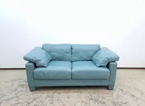 De Sede ds 17 #2 hellblau Designersofa Echtledersofa desede Echtledercouch #0080 - Bild 1 von 12
