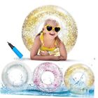 Pool Floats Rings, Inflatable Swimming Pool Floating Rings, Summer Fun Glitter 