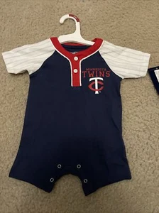 Genuine MLB Merch Baby Romper One Piece size 0/3M NWT Minnesota Twins - Picture 1 of 5